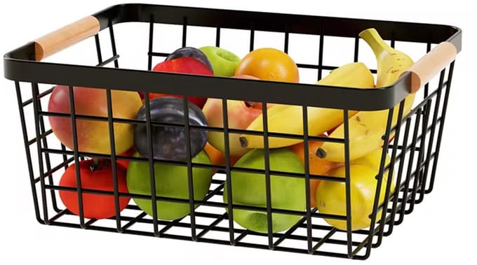Fruitmand - Groot - Stijlvol - Metaal - Zwart