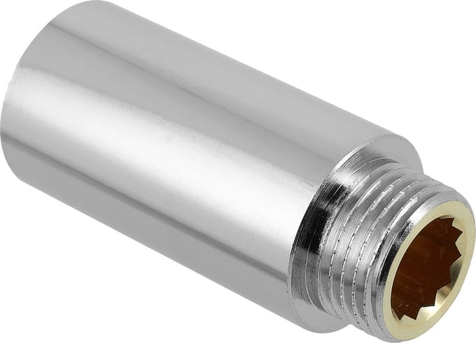 Bonfix Messing Kraanverlengstuk - Verchroomd Draadfitting 1/2inch x 70mm RpR