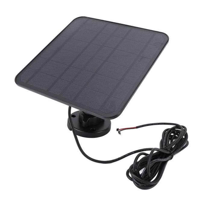 6V 5W Zonnepaneel voor Video Deurbel IP65 Waterbestendig met 9,8ft Kabel 360 graden Verstelbare Beugel gray