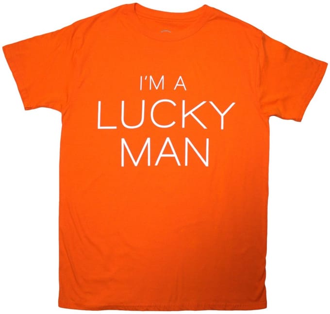 Richard Ashcroft - Lucky Man Heren Tshirt - S - Oranje