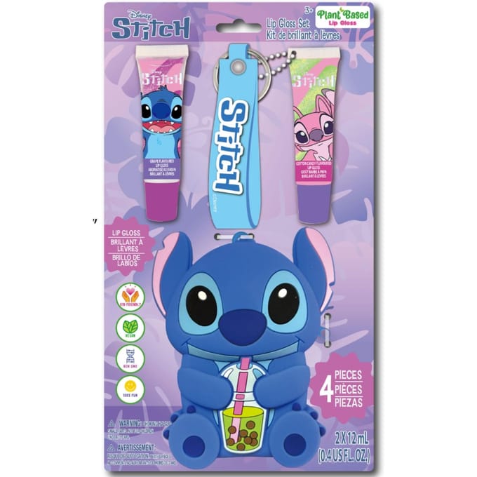 Stitch lipgloss met 3d character tasje