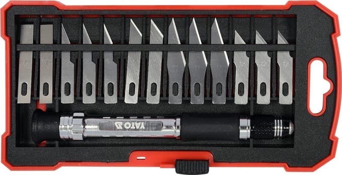 Yato - Precisie Mes Set - 14 Delig - T10 Staal - Aluminium Handvat