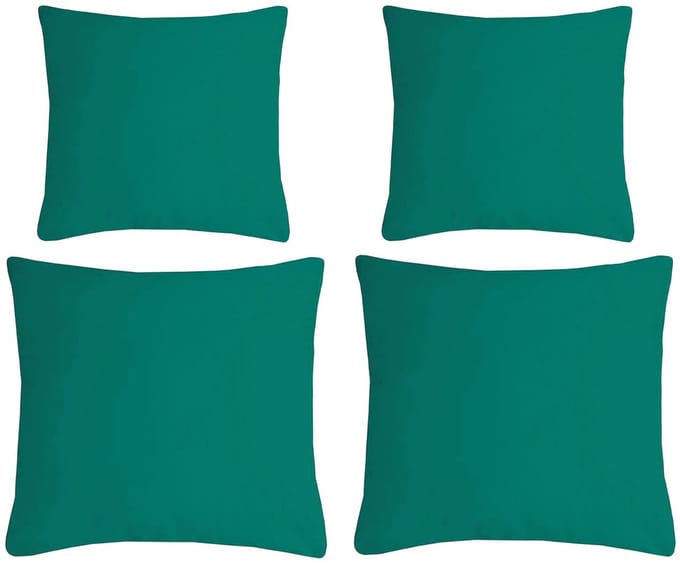 Stof Textile sierkussen Nelson - set 4x - emerald green - 2 formaten - bank kussens - polyester