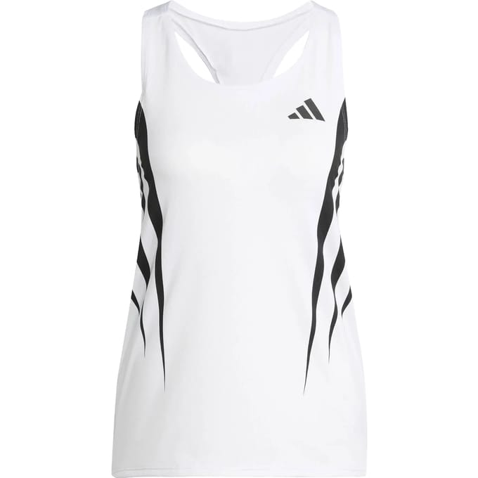 adidas Adizero Archive Singlet Hardloopshirt Dames-Wit
