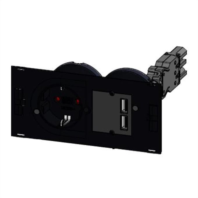 BACHMANN DUE Set 1xDUE CEE7/7+USB
