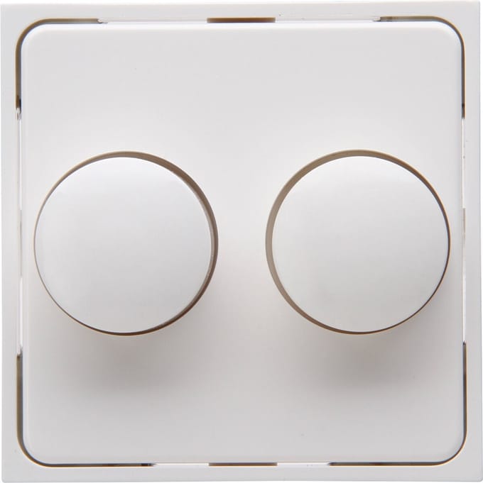 KOPP - Afdekplaat/Centraalplaat - Athenis HK07 - DUO Dimmer - Helder Glans Wit