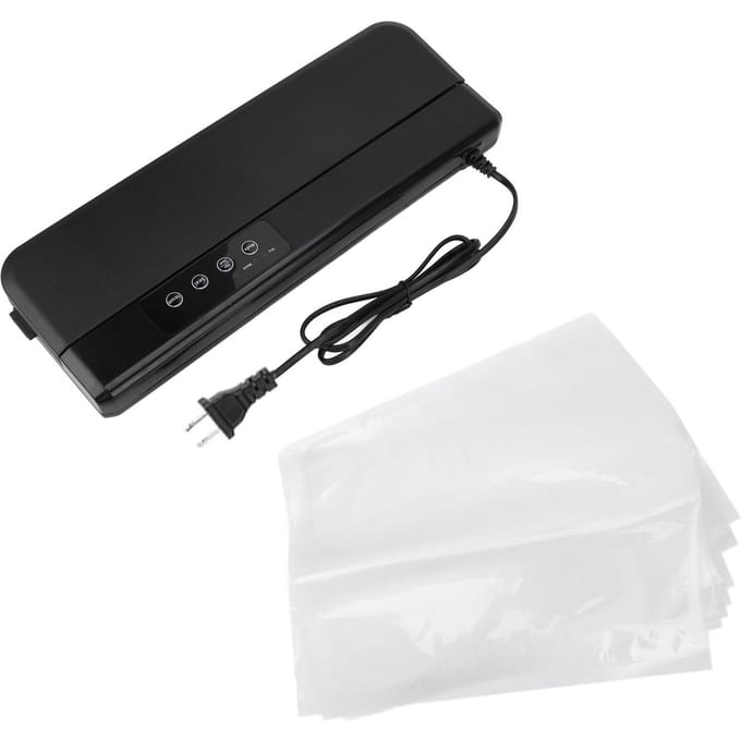 Machine Scelleuse Sous Vide Sèche Humide Modes Multiples Multifonction avec 10 Sacs Sous Vide Conservation des Aliments white