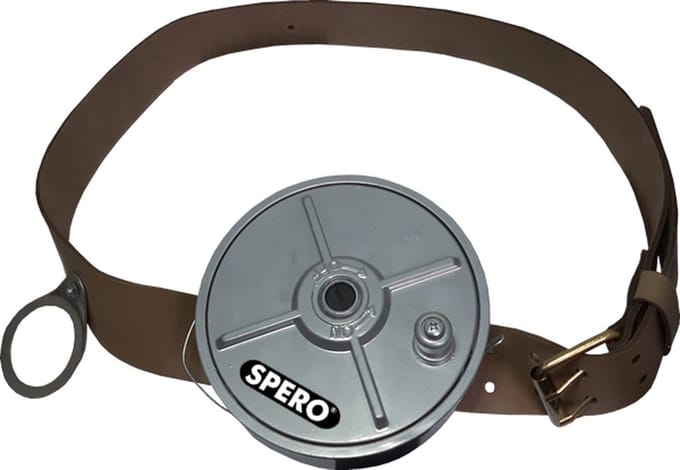 Vlechtdraadhaspel PRO - met Leren riem - t.b.v. 1,2 & 1,5kg vlechtdraadrol -  SPERO