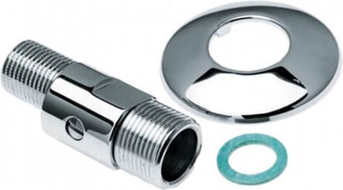 Bonfix S-koppeling afsluitbaar 3/4inch x 1/2inch met rozet en ring