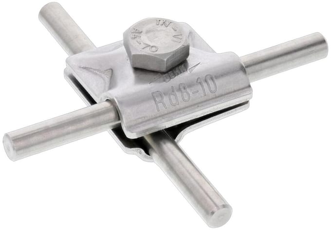 Dehn MV Klem StSt V4A Voor Rd 8-10mm Met Zeskantbout - 390079 - E3P4B