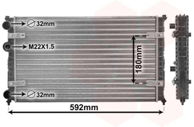 Van Wezel - RADIATOR VOOR SEAT AROSA 1997-2000 6K0121253K