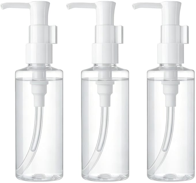 Dailygoods- Pompfles Leeg Navulbaar 150ml - 3 Stuks - Transparant