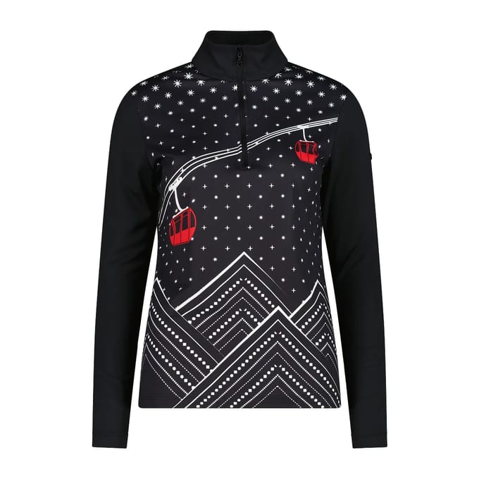 Cmp 35l0496 Sweatshirt Met Halve Rits Zwart XS Vrouw