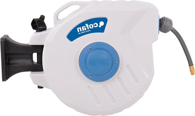 Luchtslanghaspel - Slangoprol - Perslucht Gebruik - Automatische Terugloop - 15 meter - Zwart