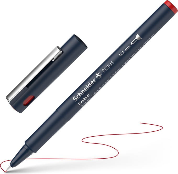 Schneider fineliner - Pictus - lijnbreedte 0,2mm - rood - S-197202