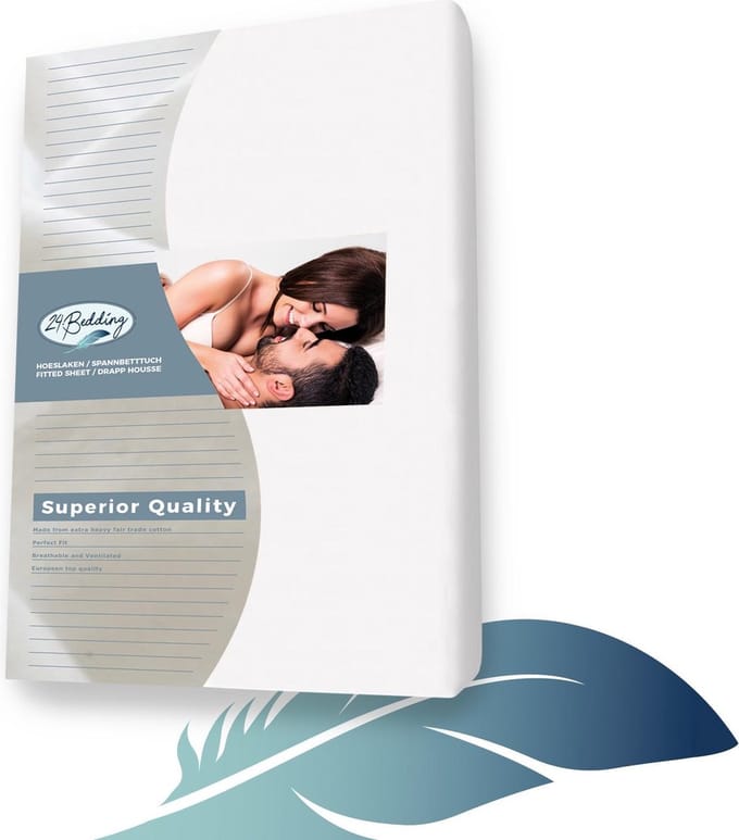 24-Bedding Waterdicht Molton Splittopper Hoeslaken 160x210 cm