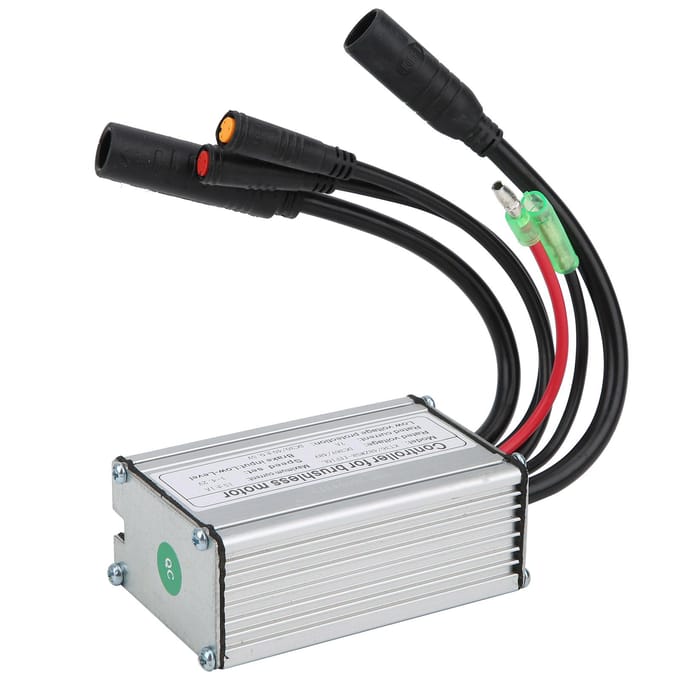 6 Buizen 36 48V KT-15A Waterdichte DC Motor Controller met Lamp Lijn voor Elektrische Fiets black