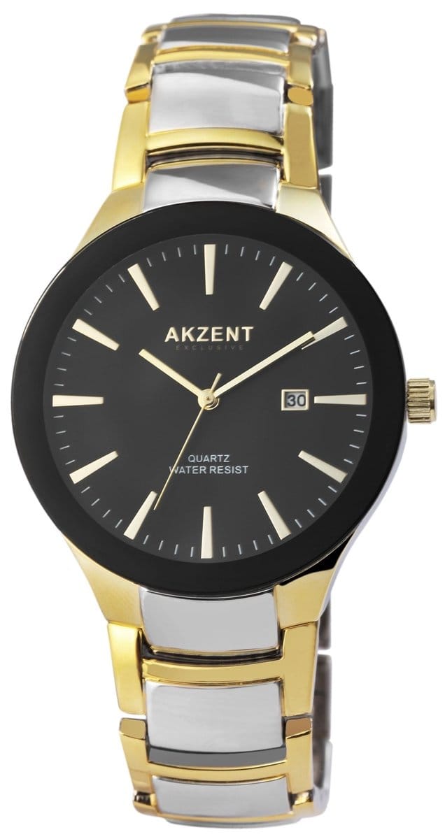 AKZENT herenhorloge metaal Hadad, 3 ATM