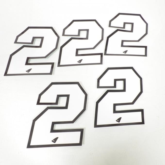 Autocollant stickers UFO pour Auto Numéro 2 blanc 130x100mm Neuf