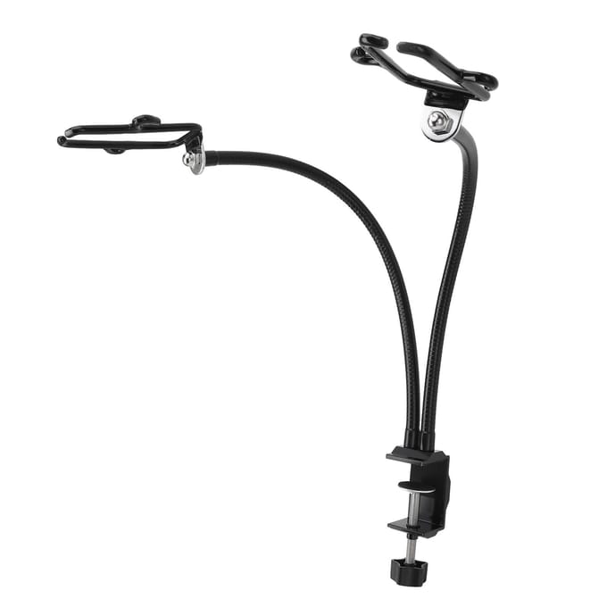 Handsfree Föhn Houder RVS Verstelbare Handsfree Föhn Standaard voor Huisdierverzorging black