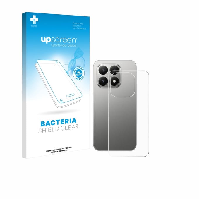 upscreen - Screenprotector voor Xiaomi 15T (Achterkant) - Folie Beschermfolie transparant antibacterieel