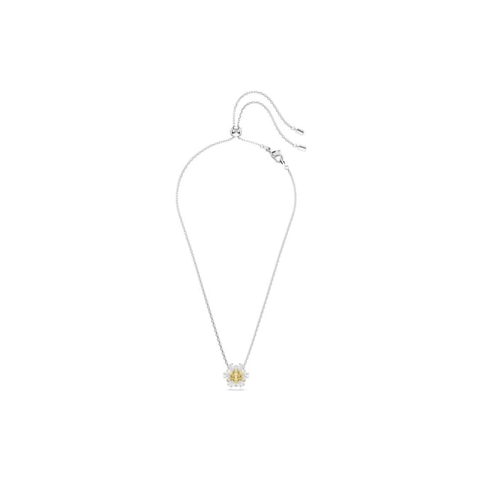 Swarovski Idyllia Bloem Hanger Cubic Zirconia Rhodium Verguld Ketting Dames ketting Zilver 5679939 Box (Random Color) white