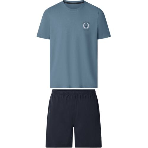 ESMARA MEN Korte heren pyjama (Blauw/donkerblauw, S)