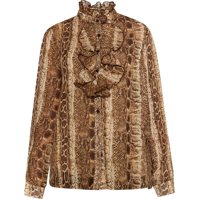 Faina Blouse Dames bruin beige