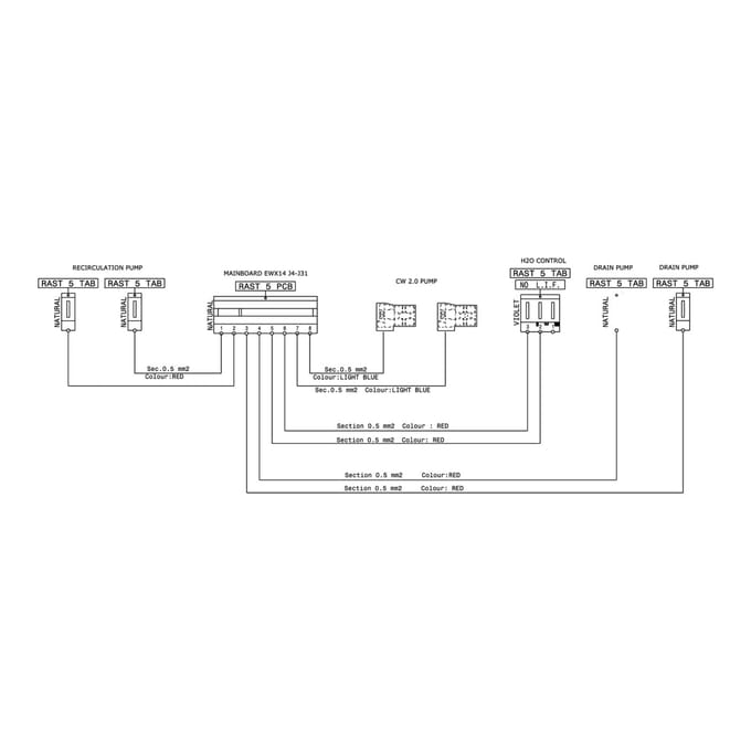 AEG kabel, omlooppomp, afvoerpomp 140051916116