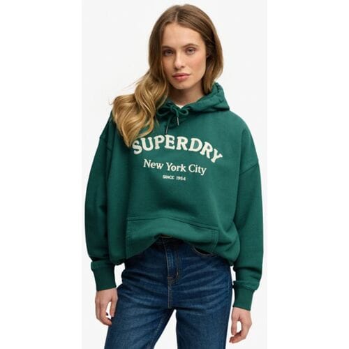 Dames Hoodie Superdry Luxe Casual Emb Relaxed