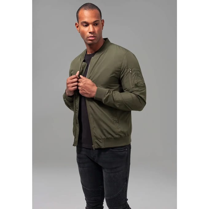 Urban Classics - Light Bomber jacket - M - Groen