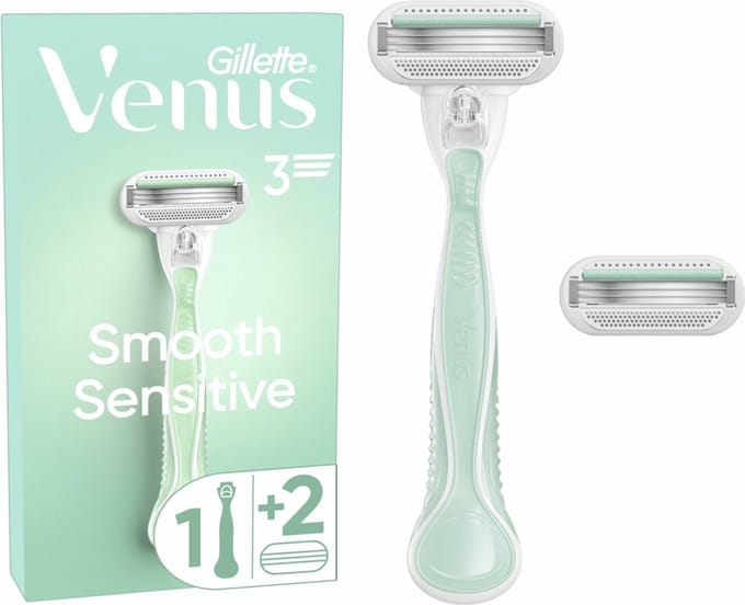 Gillette - Venus Smooth Sensitive Scheersysteem - Inclusief 2 scheermesjes