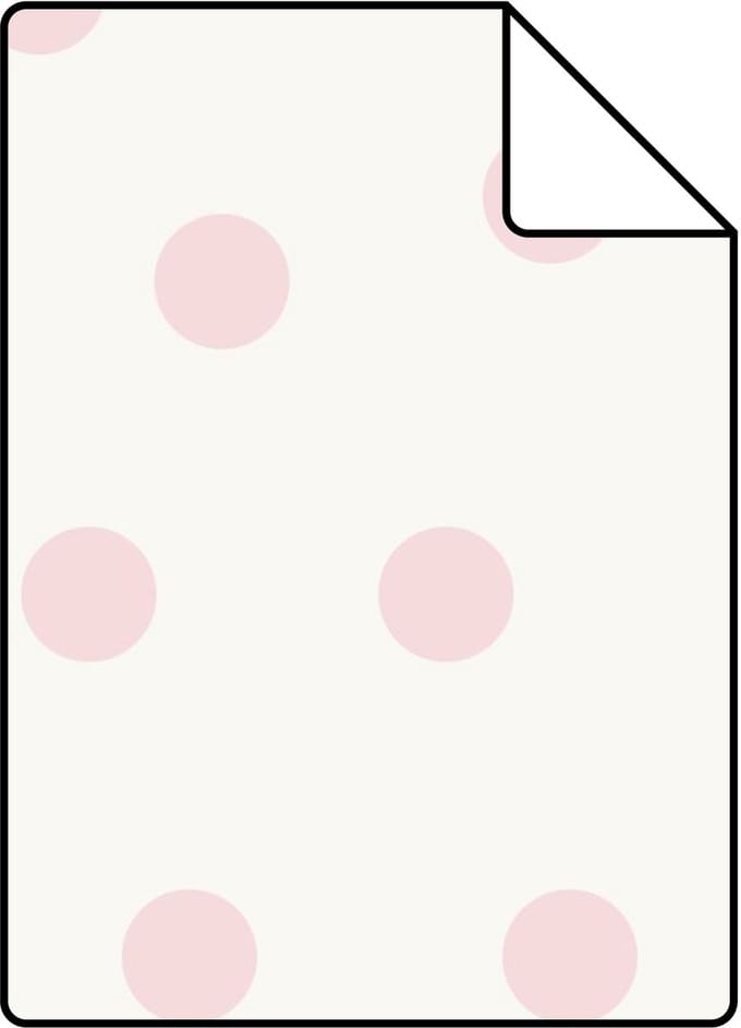 Proefstaal Origin Wallcoverings behang stippen glanzend wit en roze - 26,5 x 21 cm - 347701-S