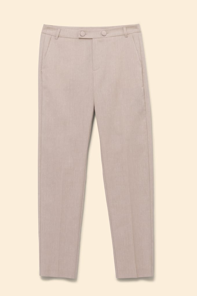 ICode Ecru Lurex Pinstripe Pattern Suit Pants Ecru Taglia: 34 | Pantaloni da completo Outlet | Donna | Marrone
