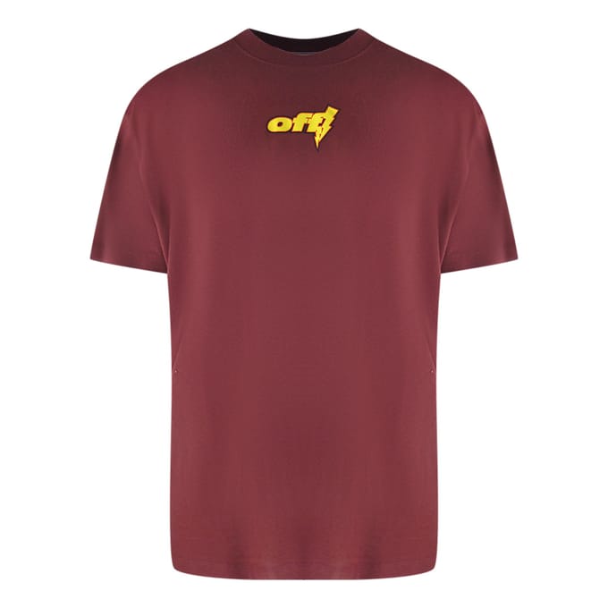 Gebroken wit Thunder stabiel oversized bordeaux T-shirt