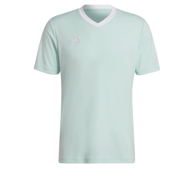 Adidas Entrada 22 Shirt Korte Mouw Heren - Wit / Munt | Maat: S