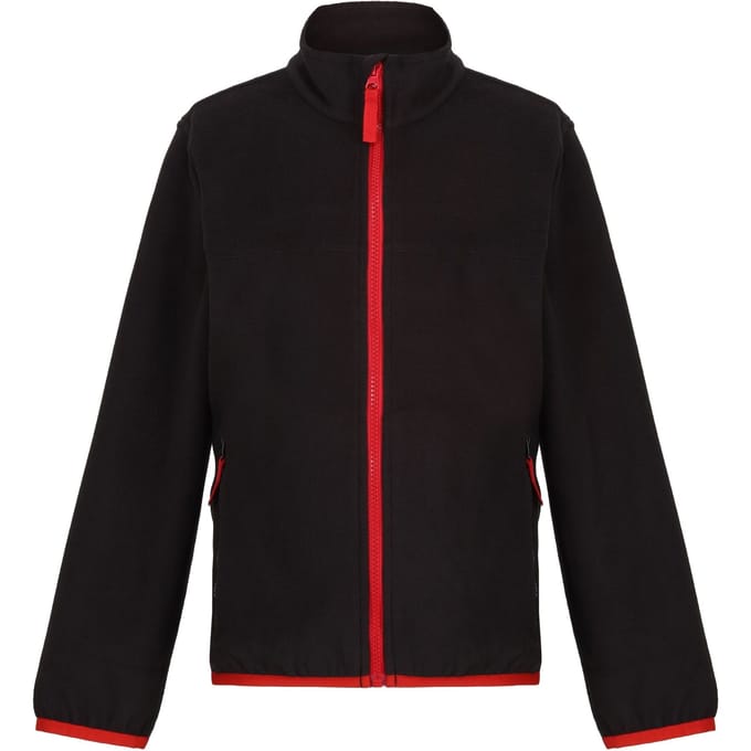 Regatta Kinder/Kids Microfleece Full Zip Fleecejack (Zwart)