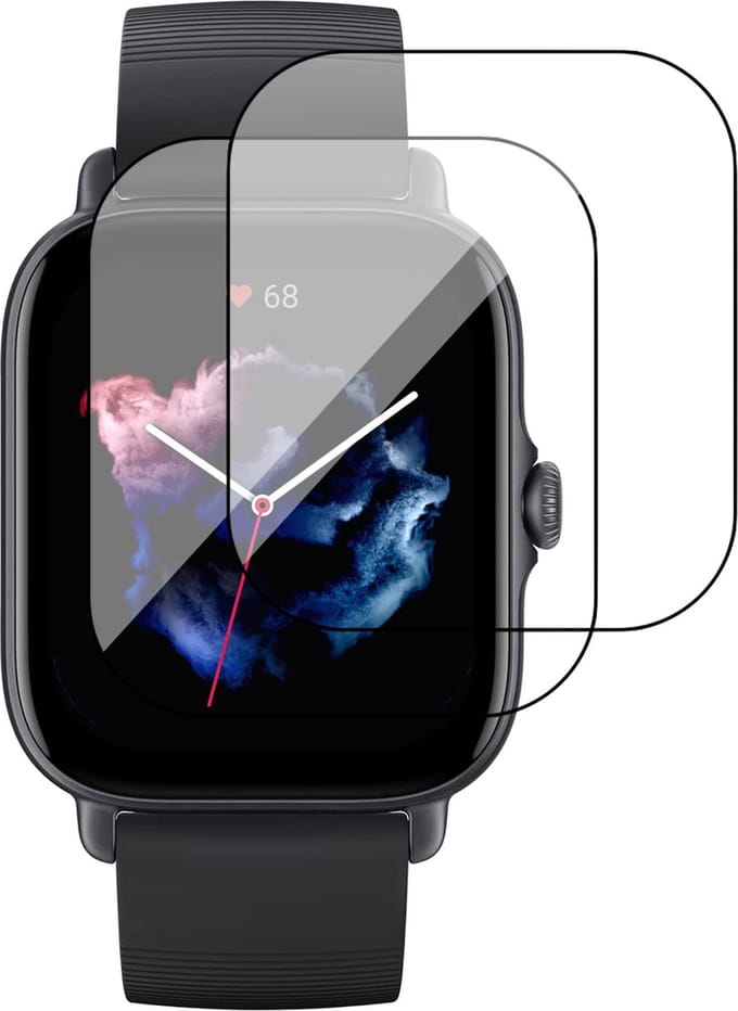 Screenprotector geschikt voor Amazfit GTS 3 - PET Glasfolie Full Screen Protector - 2 Stuks