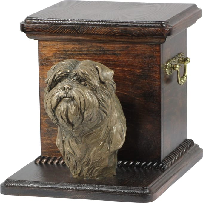 Elegante urn voor Affenpinscher met hondenbuste