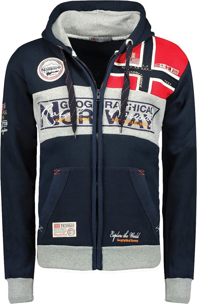 Vest Met Capuchon En Rits Blauw Geographical Norway Flyer - S