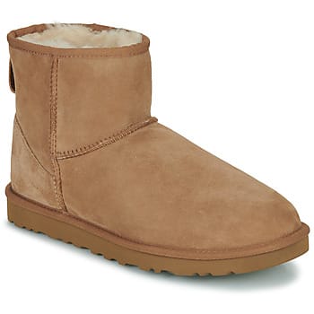 UGG® Classic Mini for Men in Brown, Size 6, Shearling/Polyester/Wool