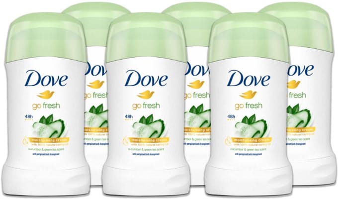 Dove Deostick – Go Fresh Cucumber & Green Tea 40 ml (6 stuks)