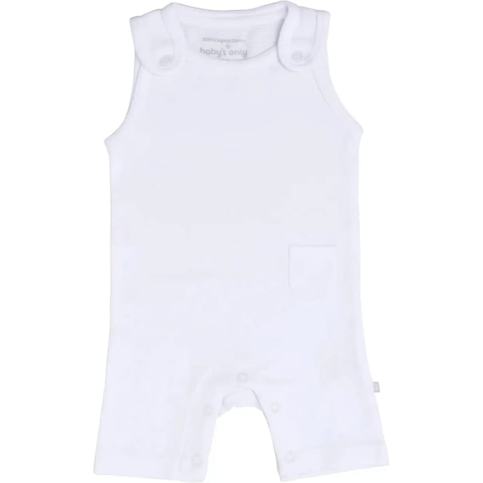Baby's Only Salopette Pure - Wit - 68 - 100% ecologisch katoen - GOTS