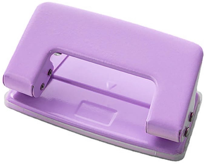 Dailygoods- Perforator met 2 gaten - Draagbare Map - Documentenorganizer - Kunststof/Metaal - Stansdikte 1 mm - Opening 6 mm - Gaatjesperforator