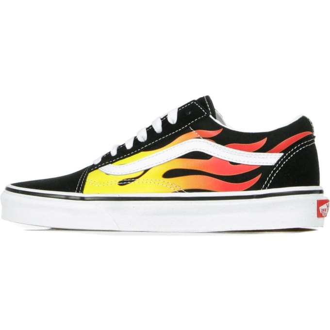 Vans Unisex Old Skool Flame Black/white Größe: 36 | Schnürschuhe Outlet | Unisex | Schwarz