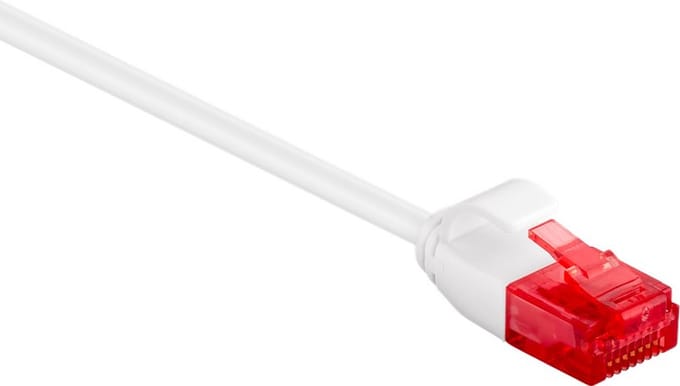 Slimline - Extra dunne CAT 6 Internetkabel / netwerkkabel - 2 meter - 3.6 mm dik - Wit - Tot 1 Gbit - Perfect weg te werken