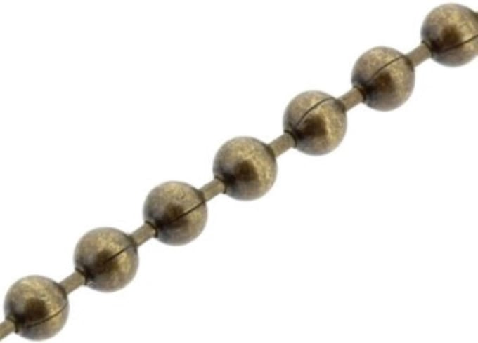 TQ4U ketting | bolletjes | bronskleurig | per meter
