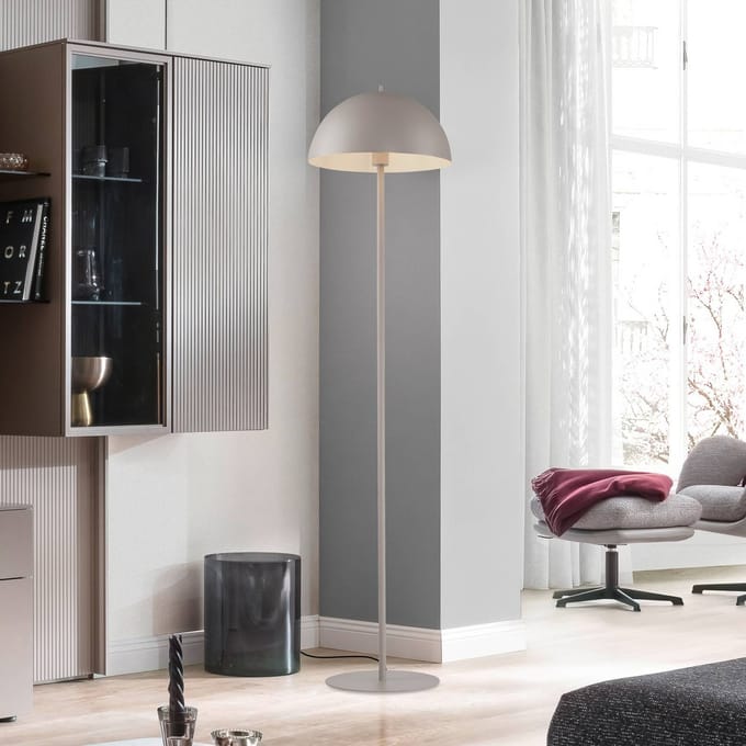 Schöner Wohnen vloerlamp Ali, zandkleurig, ijzer, E27