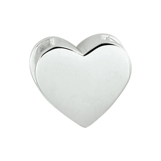 Zilver gerhodineerd hanger hart 5,5 mm - 1339634