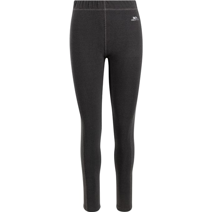 Trespass Dames/Dames Sunita Base Layer Bottoms (Zwart/Wormgrijs)
